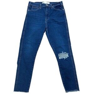 Levi Strauss Signature High Rise Skinny Jeans 10 W30 Distressed Raw Hem